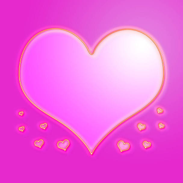 Grande amor coração rosa - Foto, Imagem