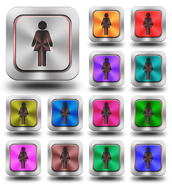 Mulheres ícones de alumínio brilhante, cores loucas
 - Foto, Imagem
