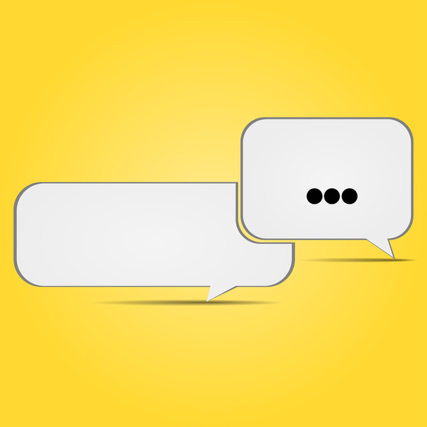 Icons conversational on a yellow background - Vektör, Görsel