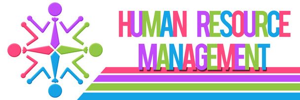 Human Resources Management menselijke circulaire kleurrijke - Foto, afbeelding
