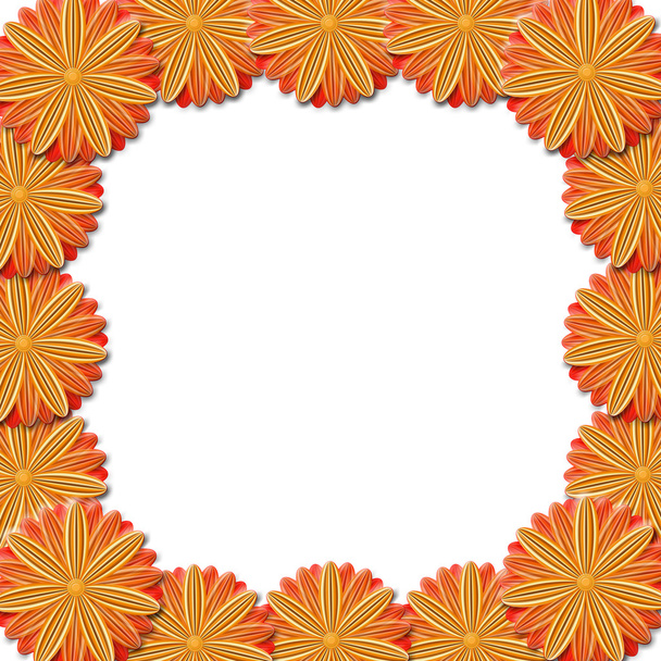 marco de flores marrones sobre fondo blanco
 - Foto, imagen