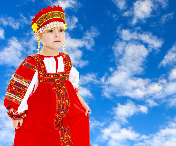 Girl in Russian national costume. - Photo, Image
