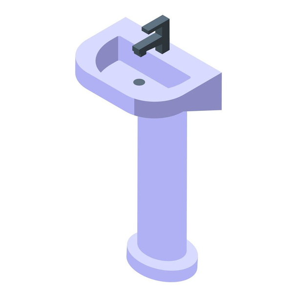 House water basin icon isometric vector. Osmosis system. Home filter - Vector, Imagen