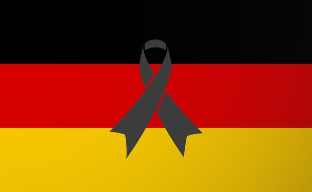Bandiera Germania con un nastro nero
 - Vettoriali, immagini