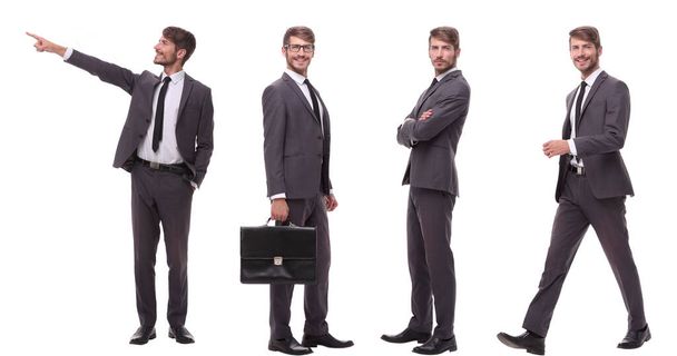 collage of photos of a modern young businessman - Valokuva, kuva
