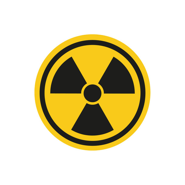 Signal de danger radioactif. Symbole de rayonnement nucléaire non ionisant. Illustration du signe d'avertissement triangle jaune avec icône en trèfle à l'intérieur. Votre attention. Zone de danger. Attention contamination radiologique eps 10 - Vecteur, image