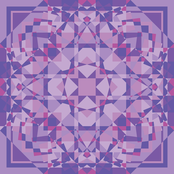 Purple square geometry ornament - Vector, imagen