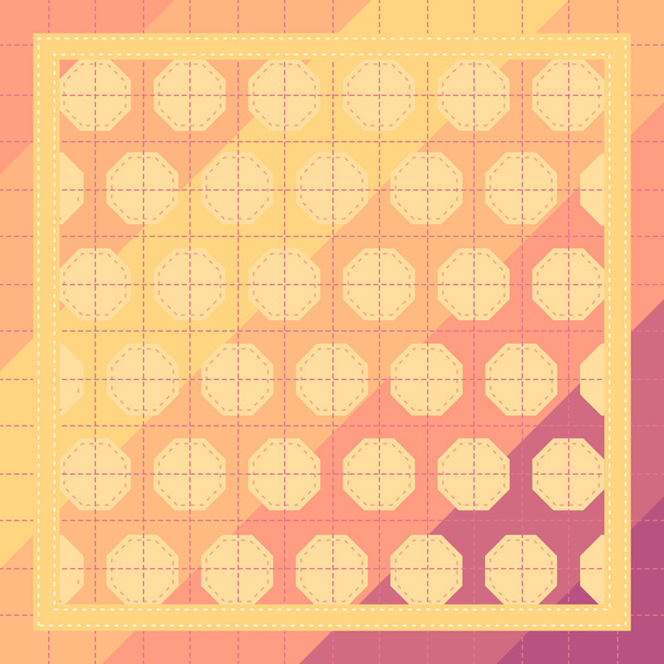 Fond coloré en patchwork avec carrés, nids d'abeilles
 - Vecteur, image
