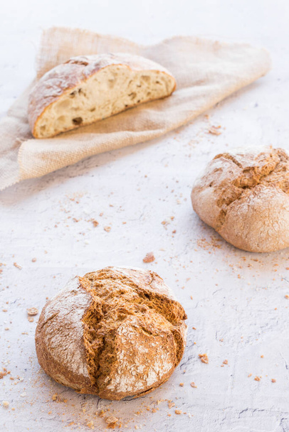 three organic breads close up - Fotografie, Obrázek