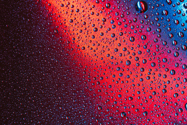 "macro abstract drops water bright surface" - Foto, afbeelding