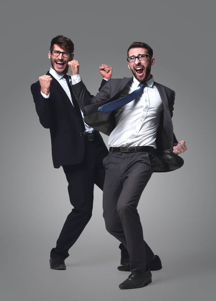two very happy young businessmen - Foto, imagen