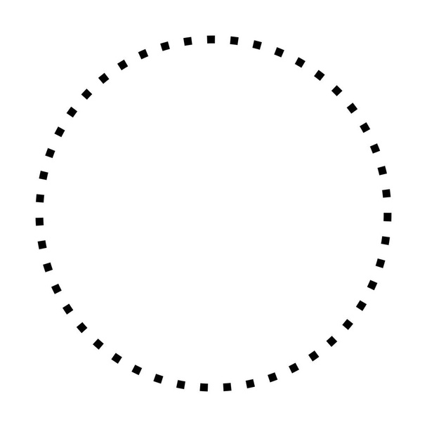 Kör alakú pontozott ikon vektor geometria szimbólum kreatív grafikai elem egy lapos színű piktogram illusztráció - Vektor, kép