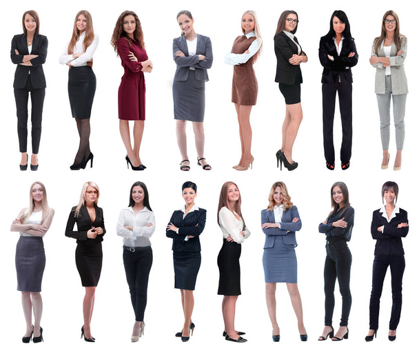 "en pleine croissance.collage d'un groupe de jeunes femmes d'affaires prospères." - Photo, image