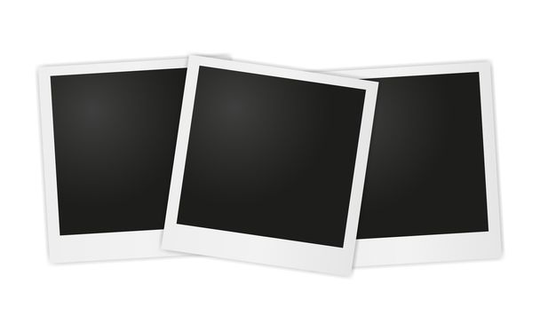 Vektorové polaroid foto na šedém pozadí. EPS 10 - Vektor, obrázek
