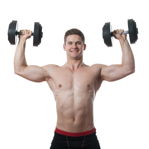 muscular sportsman posing - Фото, изображение