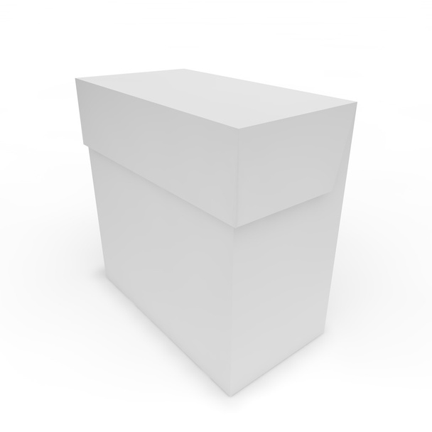 Caja blanca en blanco
 - Foto, imagen