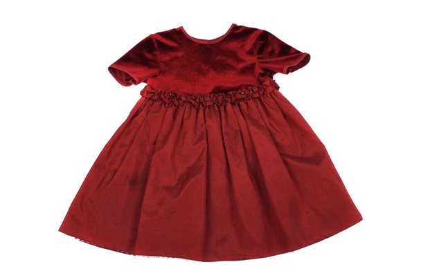 κόκκινο φόρεμα για μικρή πριγκίπισσα - Φωτογραφία, εικόνα