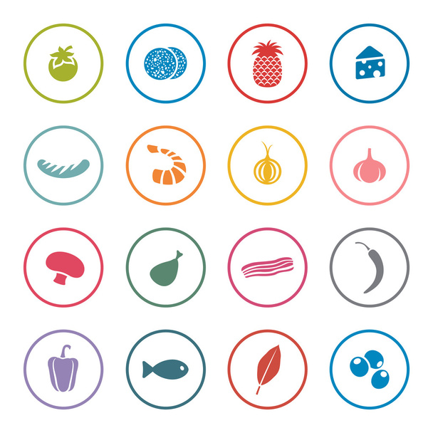 set di icone alimentari - Vettoriali, immagini