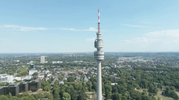 The television tower Florian-Turm is a landmark in the city of Dortmund. The observation and television tower was erected in 1959. At that time, it was the first of its kind in the world.  - Footage, Video