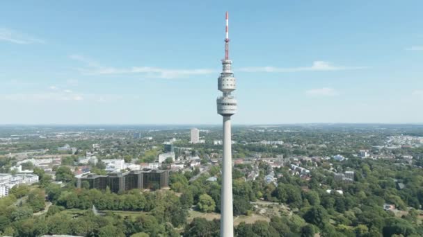 The television tower Florian-Turm is a landmark in the city of Dortmund. The observation and television tower was erected in 1959. At that time, it was the first of its kind in the world.  - Footage, Video
