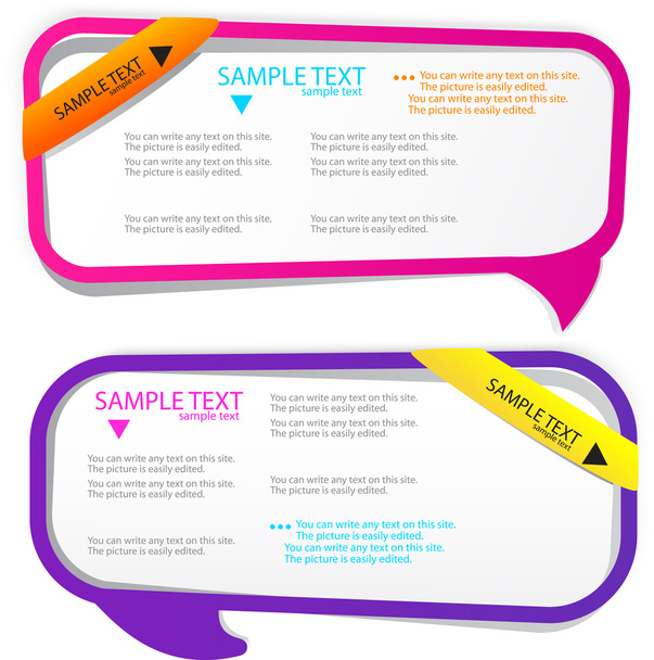 Colorful speech frames - Vector, imagen