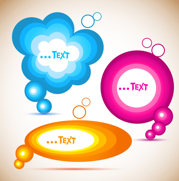 Colorful paper speech bubble - Vector, Image