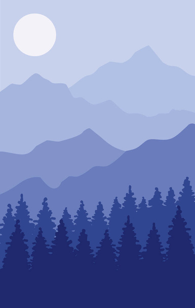 Landscape with mountains. vector illustration - Vecteur, image