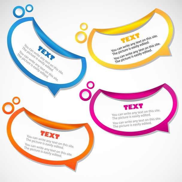 Colorful stickers for speech - Вектор,изображение