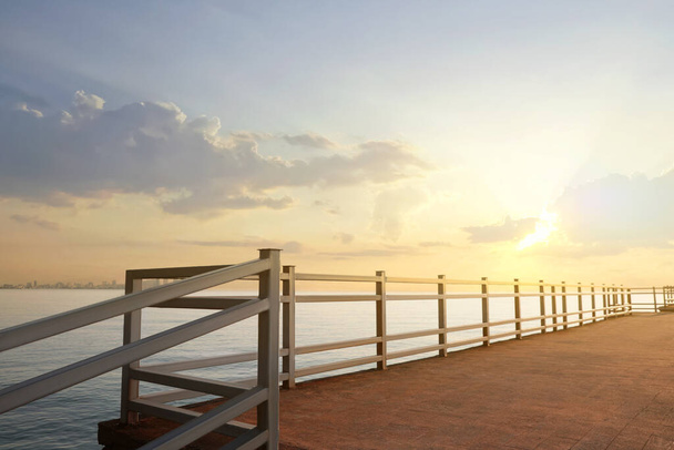 Picturesque view of pier near sea outdoors - Foto, Imagem