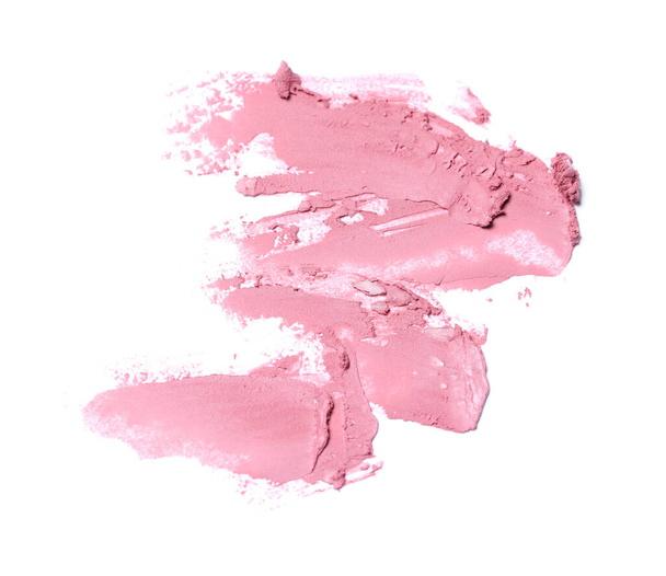 Smears of nude lipstick on white background - Φωτογραφία, εικόνα