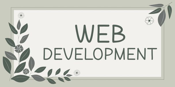 Text rukopisu Web Development, Word for work involved in developing a website for the Internet -57348 - Fotografie, Obrázek