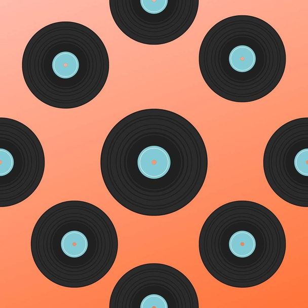 Tile background with vinyl records. - Foto, Imagem