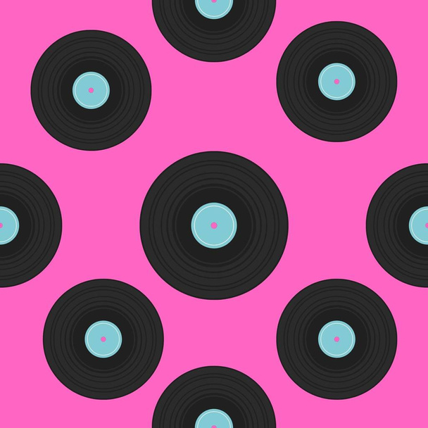 Tile background with vinyl records. - Fotografie, Obrázek