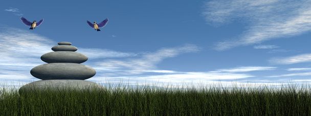 bird peace - 3D render - Foto, Bild