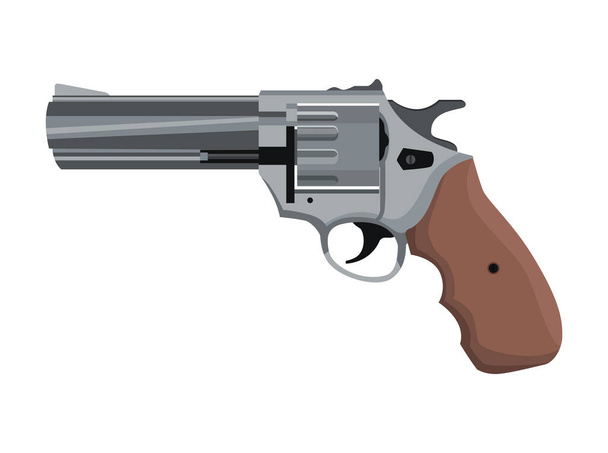 Изолированная икона револьвера - Вектор,изображение
