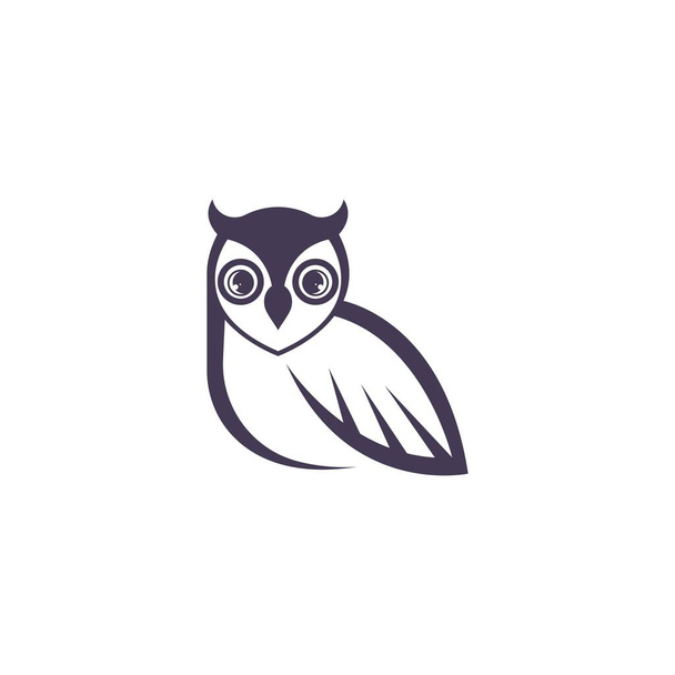 Logo hibou icône conception illustration vecteur - Vecteur, image