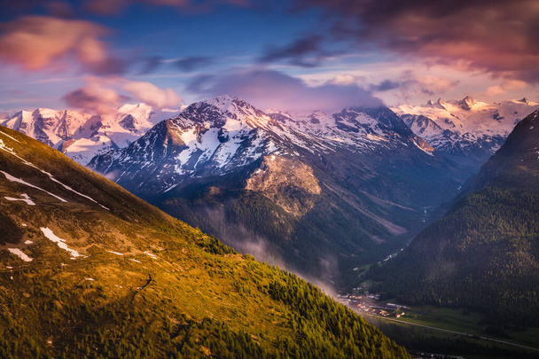 Palu, diavolezza és Bernina hegység Muottas Muragl, Svájc - Fotó, kép