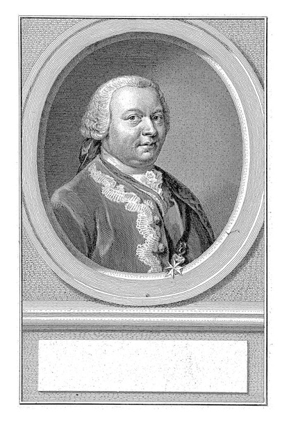 Mellszobor jobbra Lodewijk Ernsttől, Brunswick-Wolfenbttel hercegétől egy oválban. A portré egy talapzaton nyugszik, egy üres mezővel a nevének. - Fotó, kép