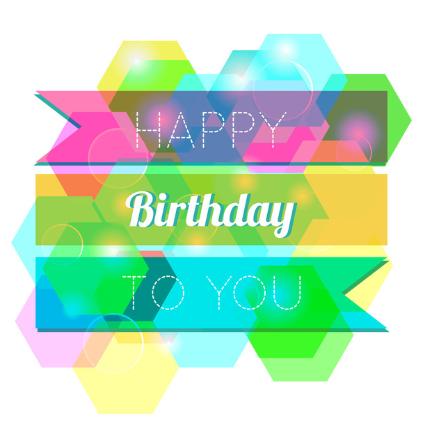 Happy Birthday Greeting Card - Διάνυσμα, εικόνα