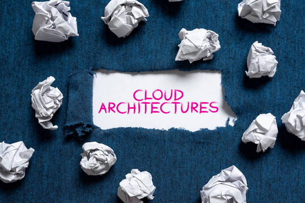 Conceptuele weergave Cloud Architecturen, Business idee om een leven van doel te leven met trots eer een belofte Vervanging van oude Wallpaper Design, het creëren van nieuwe muur patroon en lay-out - Foto, afbeelding