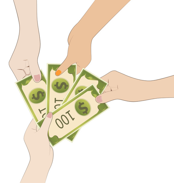 Partilhar dinheiro
 - Vetor, Imagem