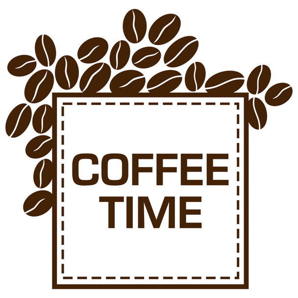 Coffee Time concept image with text and coffee related symbols. - Foto, imagen