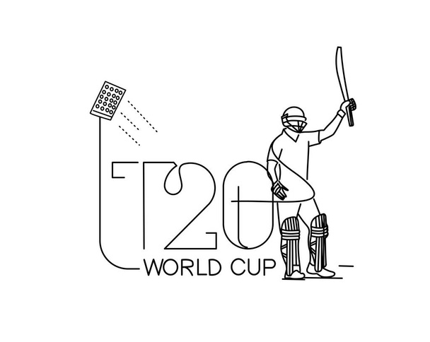 T20 World Cup Cricket Championship Poster, Vorlage, Broschüre, dekoriert, Flyer, Banner-Design. - Vektor, Bild