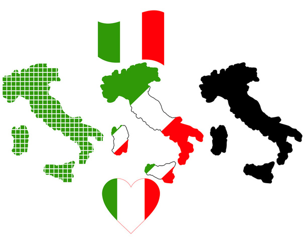 Карта Италии - Вектор,изображение