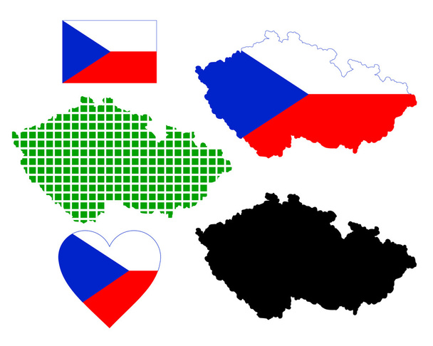 Karte der Tschechischen Republik - Vektor, Bild