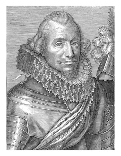 Retrato de Ernst Casimir. En el margen inferior tres líneas de texto latino. - Foto, Imagen