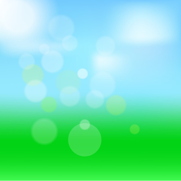 zelené bokeh abstraktní světlo pozadí. Vektorová ilustrace - Vektor, obrázek