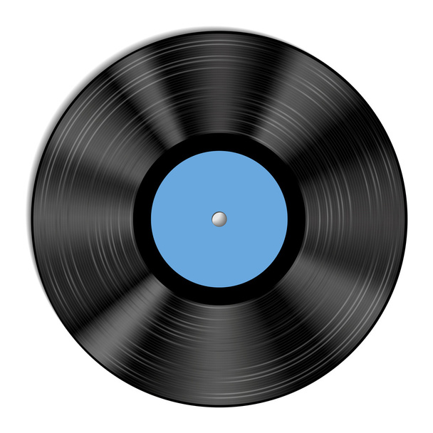 Vector illustration of a vinyl record. - Vetor, Imagem