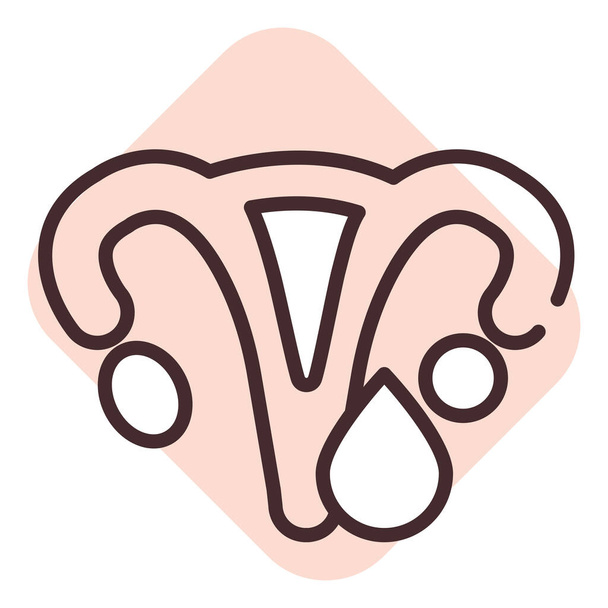 Schwangerschaftsmenstruation, Illustration oder Symbol, Vektor auf weißem Hintergrund. - Vektor, Bild