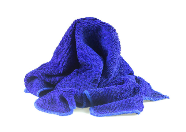 blue rag on a white background - Photo, Image